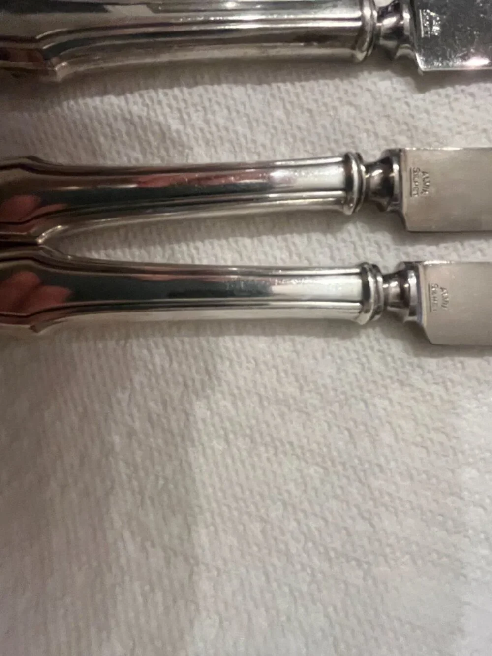 Vintage Alvin Silmet George Washington Silverplate Knives Set 6